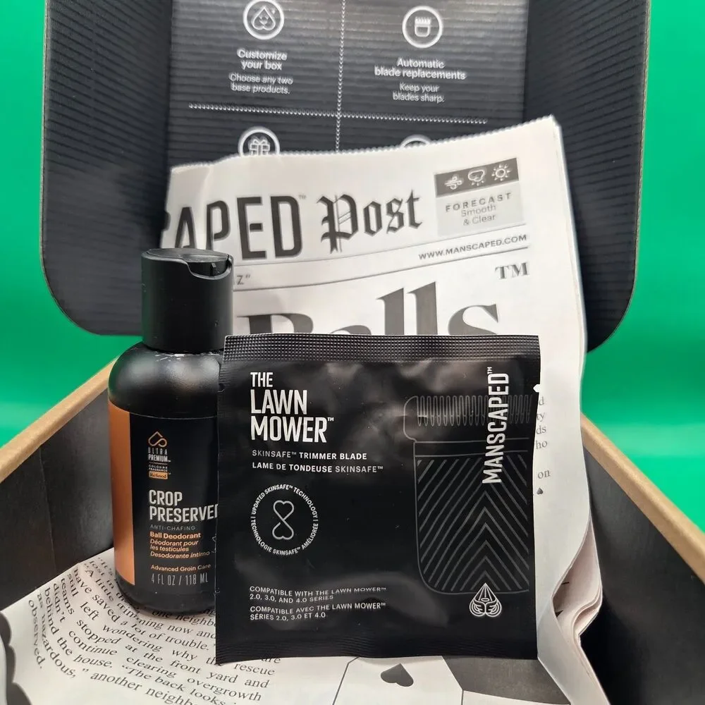 Manscaped Grooming Lot: Crop Preserver Deodorant and Skin Safe Replacement Blade